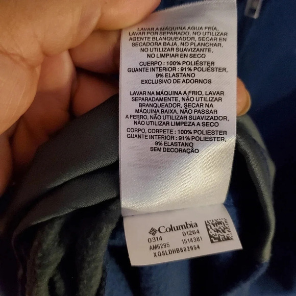 Columbia men's pullover 1/4 zip performance fleece blue/grey size XL - Picture 7 of 7